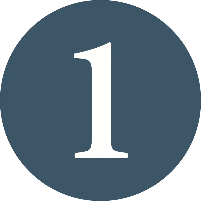 Graphic icon representing the numeral 1