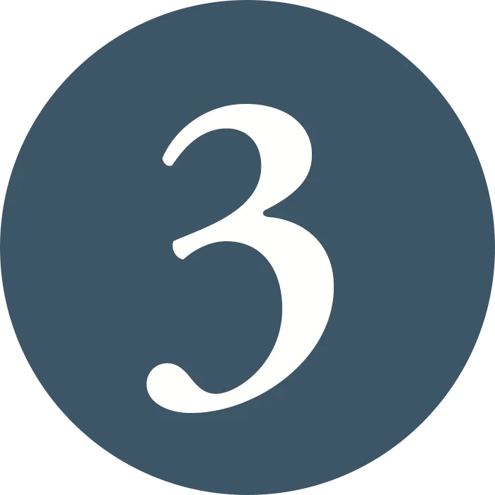 Graphic icon representing the numeral 3