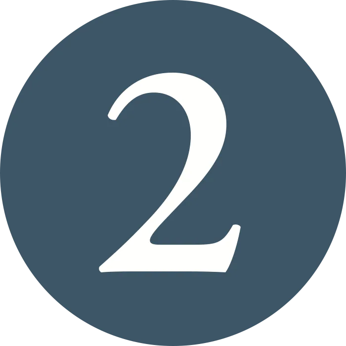 Graphic icon representing the numeral 2