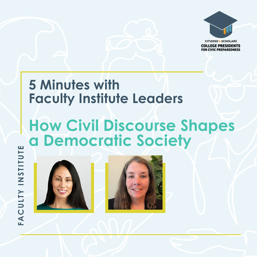 Featured image for “5 Minutes with Faculty Institute Leaders: How Civil Discourse Shapes a Democratic Society”