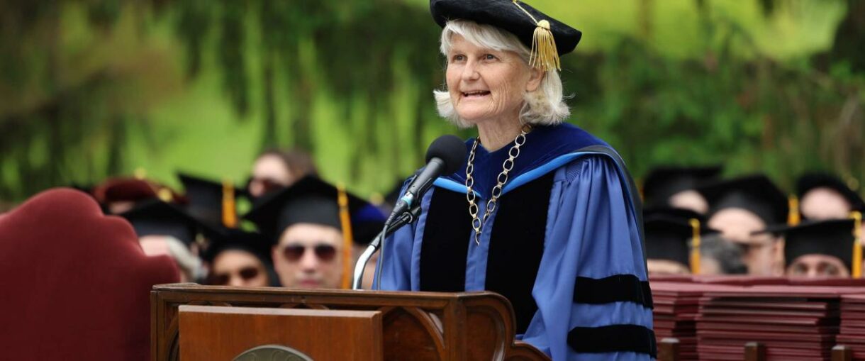 elizabeth bradley speaking at2025 commencement vassar