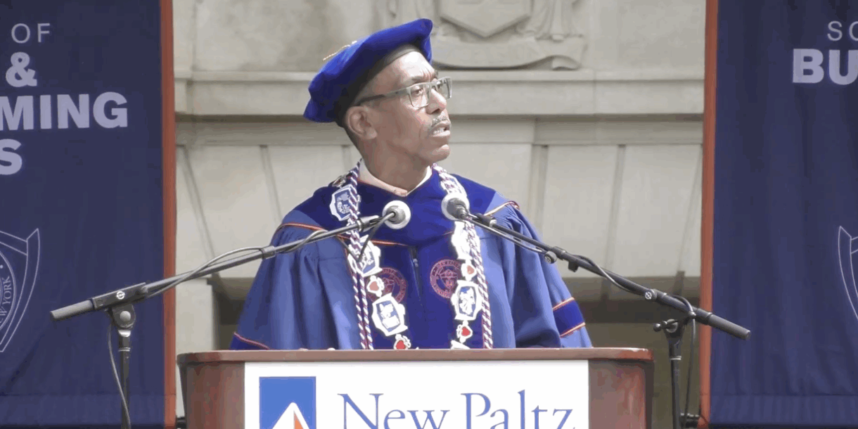 D. Wheeler at SUNY New Paltz Commencement