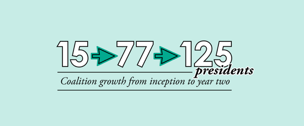 growth of coalition from 15 to 125 in just two years